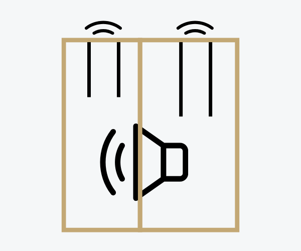Schematic representation of a 6th-order band-pass parallel enclosure