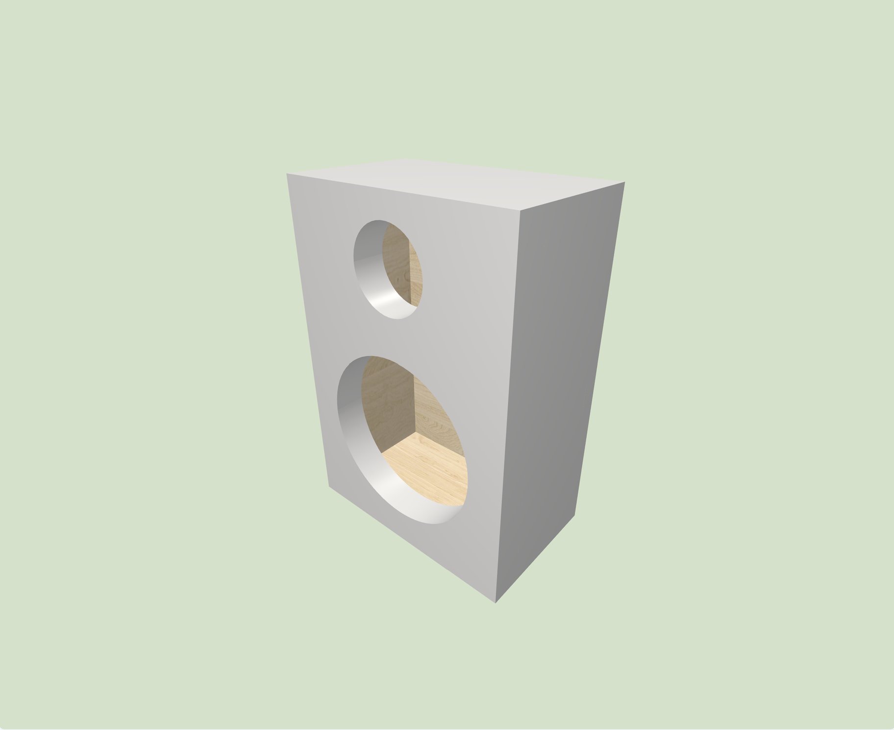 Speaker enclosure material rendering with solid color finish