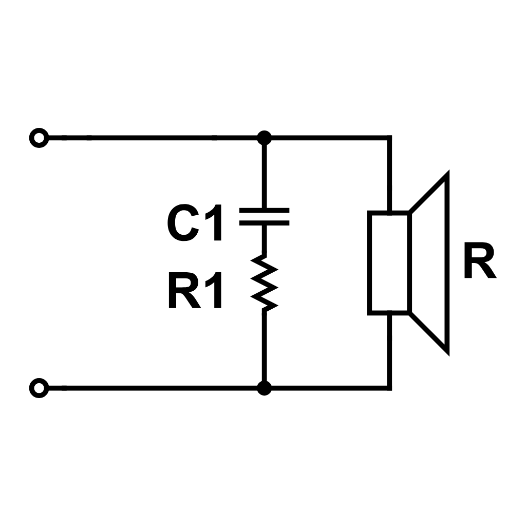 Zobel network circuit schematic for driver impedance compensation