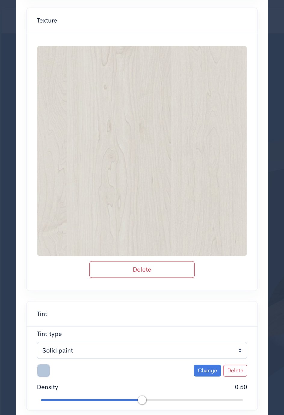 To replicate the Solid Paint effect, adjust the density setting. This controls the coverage level.