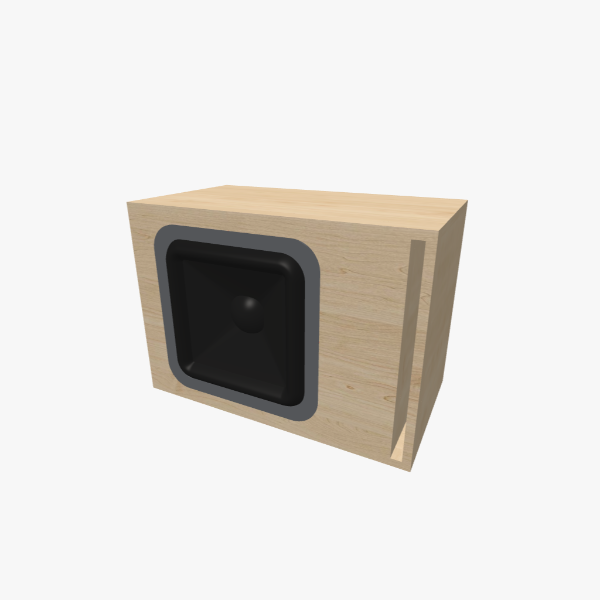 Single 15-inch Rectangular Vented / Bass-Reflex Subwoofer Box, 85 L volume, 32 Hz tuning with one L-shaped slot port, solid exterior, 670 × 477 × 373 mm (26.85 × 18.81 × 14.7 in).